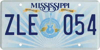 MS license plate ZLE054