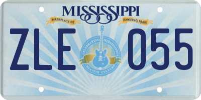 MS license plate ZLE055