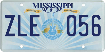 MS license plate ZLE056