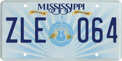 MS license plate ZLE064