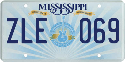 MS license plate ZLE069