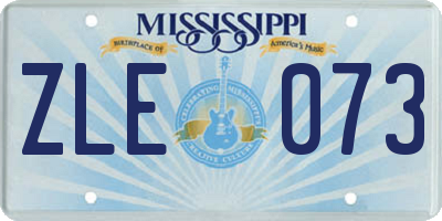 MS license plate ZLE073