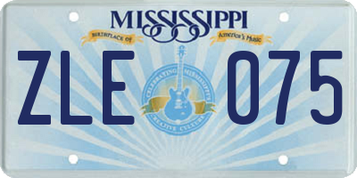 MS license plate ZLE075