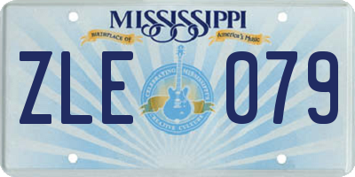 MS license plate ZLE079