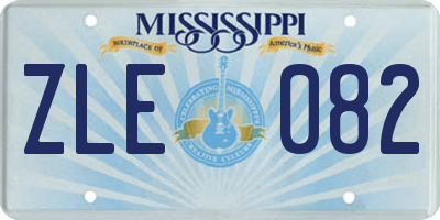 MS license plate ZLE082