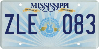 MS license plate ZLE083