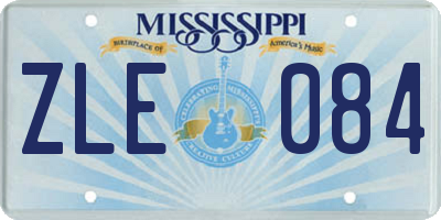MS license plate ZLE084
