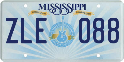 MS license plate ZLE088