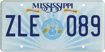 MS license plate ZLE089