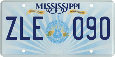 MS license plate ZLE090