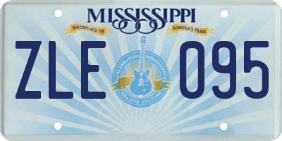 MS license plate ZLE095