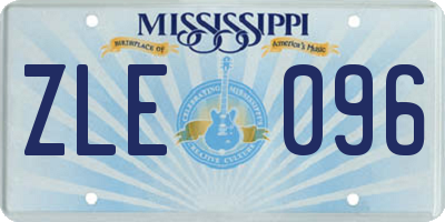 MS license plate ZLE096