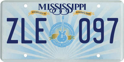 MS license plate ZLE097