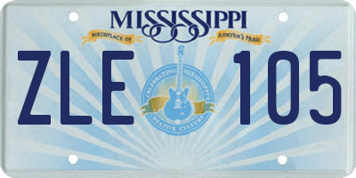 MS license plate ZLE105