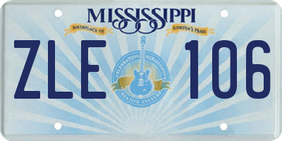 MS license plate ZLE106