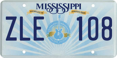 MS license plate ZLE108