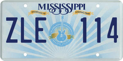 MS license plate ZLE114