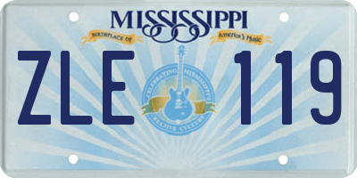 MS license plate ZLE119