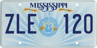 MS license plate ZLE120