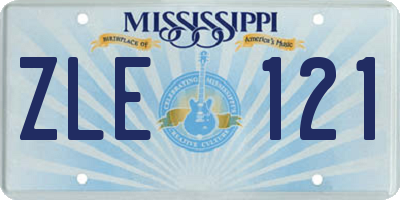 MS license plate ZLE121