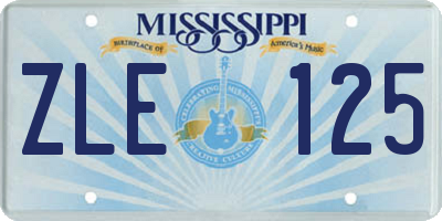 MS license plate ZLE125