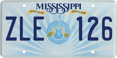 MS license plate ZLE126
