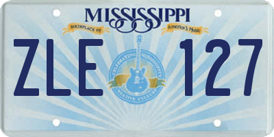 MS license plate ZLE127