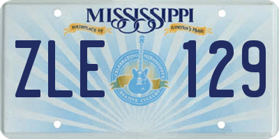 MS license plate ZLE129