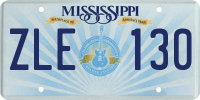 MS license plate ZLE130