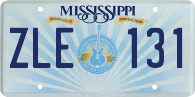MS license plate ZLE131