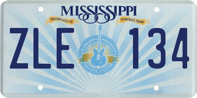 MS license plate ZLE134