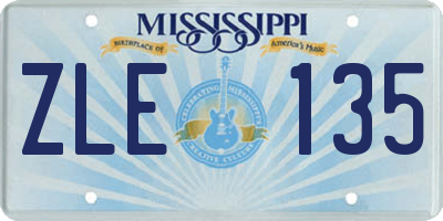MS license plate ZLE135