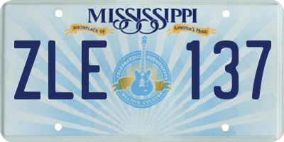 MS license plate ZLE137