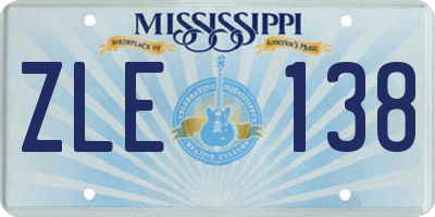 MS license plate ZLE138
