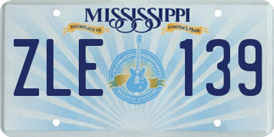 MS license plate ZLE139