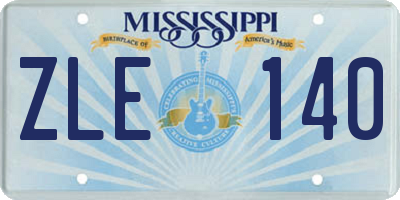 MS license plate ZLE140