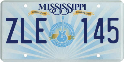 MS license plate ZLE145