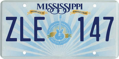 MS license plate ZLE147