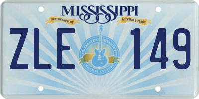 MS license plate ZLE149
