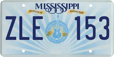 MS license plate ZLE153