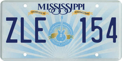 MS license plate ZLE154