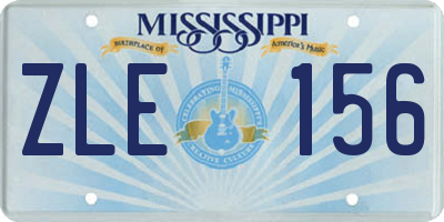 MS license plate ZLE156