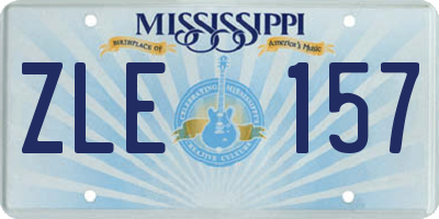 MS license plate ZLE157