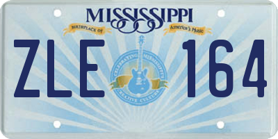 MS license plate ZLE164
