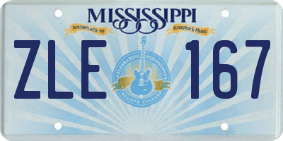 MS license plate ZLE167
