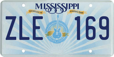 MS license plate ZLE169
