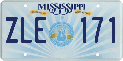 MS license plate ZLE171