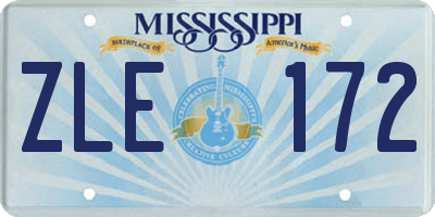 MS license plate ZLE172