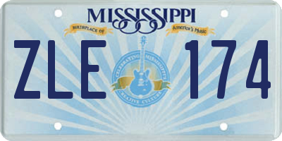 MS license plate ZLE174