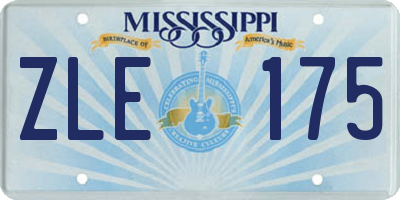 MS license plate ZLE175